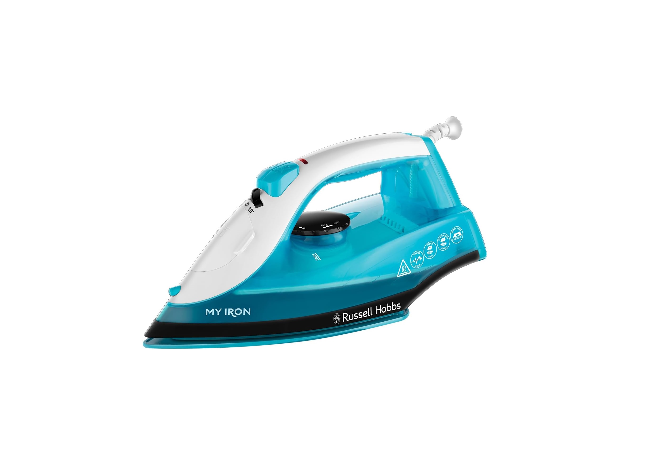 Russell Hobbs Steam Iron, Ceramic Soleplate, Blue and White